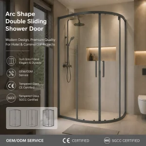 Framed Quadrant Sliding Shower Door Tempered Glass Custom Size Hotel Villa Bathroom Enclosure