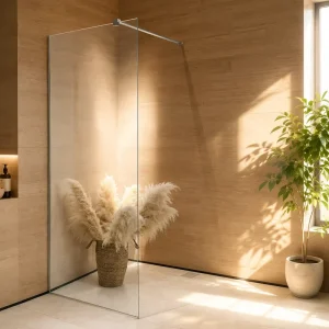 Framed Walk-In Shower Partition with 6mm Clear Tempered Glass and Aluminum Frame for Bathrooms and Hotels Factory