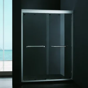 Frameless 6mm Thick Tempered Glass Sliding Shower Doors with Modern Design Easy Clean 5 Year Warranty for Bathroom