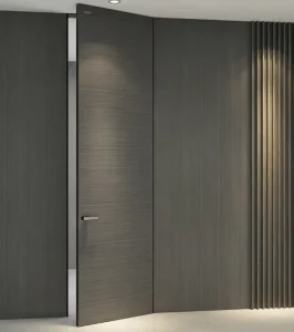Frameless Aluminum Alloy Minimalist Secret Hidden Door with Finished Surface for Villas