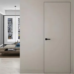 Frameless Flush Concealed Solid Wood Hidden Door