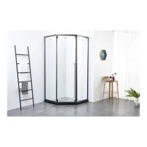 Frameless Folding Shower Door with Soft Closing, Tempered Glass, Custom Colors