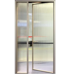 Frameless Frosted Glass Pivot Interior Door