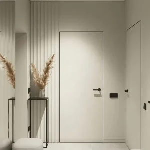 Frameless Invisible Wooden Door Skin Hidden Door