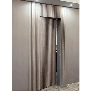 Frameless Recessed Hidden Oak Door with Invisible Hinges and Waterproof Finish for Villa, Bedroom & Apartment