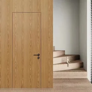 Frameless Secret Door Wood Veneer Invisible Flush Wooden Concealed Hidden Room Door