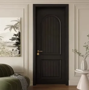 Frameless Shaker Solid Wood Interior Doors with Sound Insulation for Bedrooms and Villas