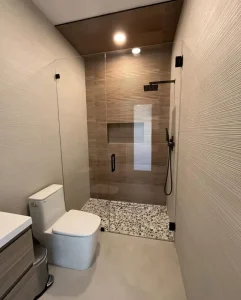 Frameless Shower Door Clear Tempered Glass Bathroom Swing Door with Heavy-Duty Hinges Reversible Installation