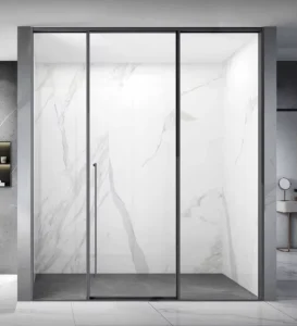 Frameless Single-Panel Swing Shower Door, 8mm Tempered Safety Glass, Polished Edge