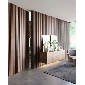 Frameless Solid Wood Hidden Door with Waterproof and Soundproof Finish for Bedroom, Apartment & Villa Interiors