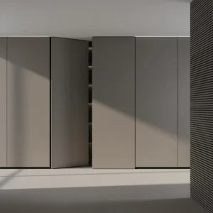 Frameless Solid Wood Minimalist Interior Hidden Door