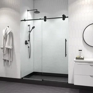 Frameless Tempered Glass Sliding Shower Door for Bathroom