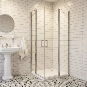 Frameless Walk In Glass Shower Enclosure Waterproof Aluminium Modern Polished Resort Hotel Gym Remodel Stabilizer Bar Seal