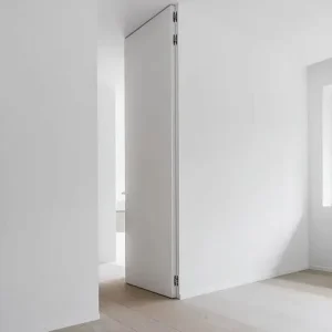 Frameless Wood Interior Hidden Door in White or Brown