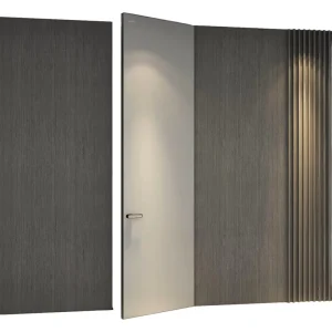 Frameless Wood Veneer Concealed Flush Door, Hidden Room Door, Secret Door, Manufacturer
