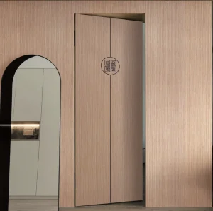 Frameless Wood Veneer Invisible Flush Door for Concealed Rooms