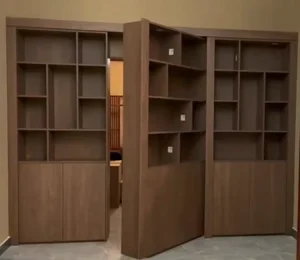 Frameless Wooden Hidden Door and Invisible Bookshelf Door for Secret Rooms