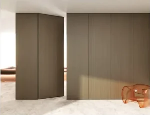 Frameless Wooden Invisible Interior Door with Wall-Integrated Design