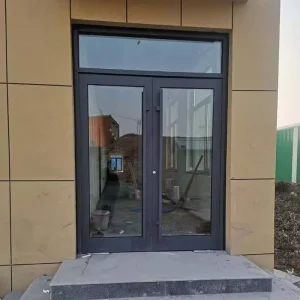 French Aluminum Double Tempered Glass Swing Door for Villa Balcony Entry