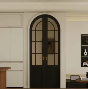 French Aluminum Lightweight Manual Swing Door Soundproof Double-Glazed