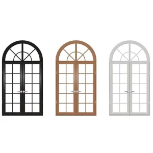 French Arch Casement Extruded Aluminum Thermal Window Door with Sill Frames and Mosquito