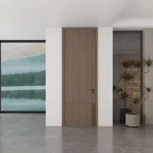 French Contemporary Custom Paint-Free MDF Sound-Insulation Interior Door for Bedroom, Living Room, or Warehouse