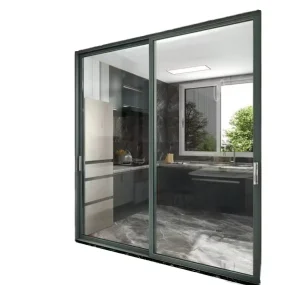 French Modern Aluminum Alloy Sliding Door for Kitchen, Balcony, Living Room, Outdoor, and Hospital Use, Waterproof and Soundproof