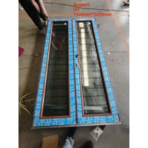 French Modern Design Casement UPVC Double Swing Security Fireproof Interior Double Glass Door Thermal Break