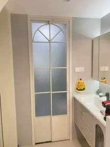 French Retro Multi-Track PD Door, Sliding and Swing, for Kitchen, Bedroom, and Apartment