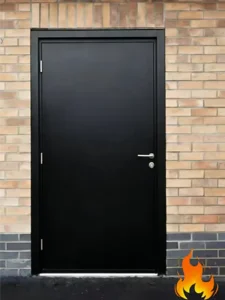 French Steel Security Fire Rated Door Simple Style Front Interior