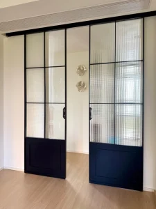 French Style Aluminum Sliding Door for Kitchen and Living Room Customizable