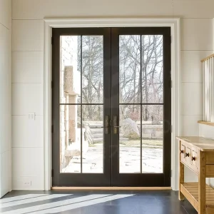 French Style Commercial Aluminum Storefront Glass Door for Outdoor House Use