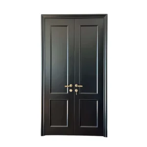French-Style MDF Arched Interior Door with Glass and Door Frame, Baking Varnish Finish