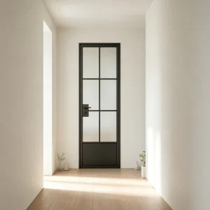 French Style Vintage Outward-Swing Aluminum Glass Casement Door with Anti-Collision Rubber Strip