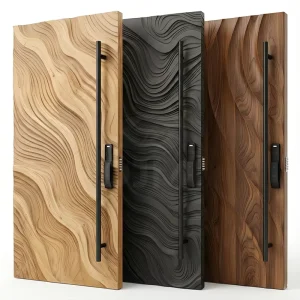 Front Security Solid Wood Pivot Door Exterior Main Entrance Door