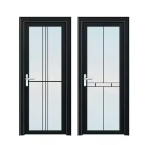 Frosted Glass Narrow-Frame Interior Swing Door, Factory Direct