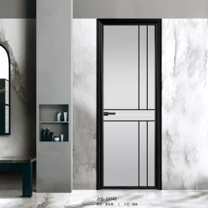 Full Aluminum Alloy Swing Door Set for Bedroom Bathroom Window Soundproof Postmodern Design Foshan Origin