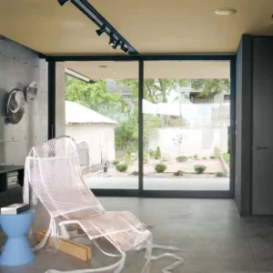 Full-View Aluminum Sliding Glass Patio Door with Bifold Folding Storefront Door