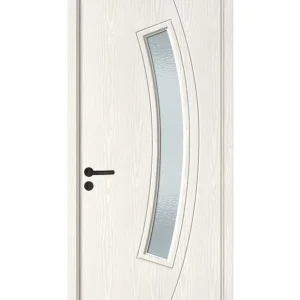 GA20-105B Modern Swing Single-Panel Wood Veneer Interior Door with Frame