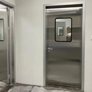 GMP Hermetic Anti-Collision Stainless Steel Sliding Doors for Hospital Workshop Apartment