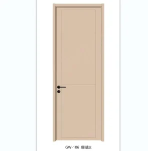 GW-106 Pink PVC Plywood MDF Embossed Wood Door for Office or Bathroom