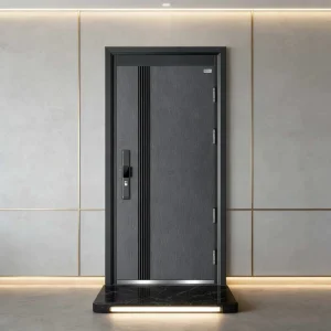 Galvanized Steel Security Entrance Door with Fire-Rated Aluminium Door Design for Home