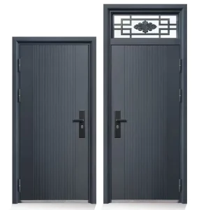 Galvanized Steel Thickened Armored Main Gate Fire Protection Outdoor Security Door