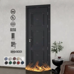 German Standard Modern Wood Internal Fire Door Soundproof for Apartments