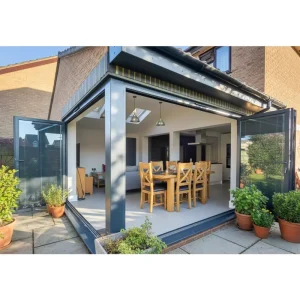 Glass Bifold Folding Door Screen
