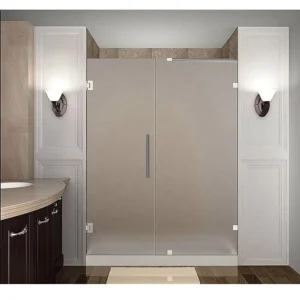 Glass-Enclosed Shower Room with Hinged Swing Door