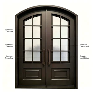 Glass Sliding Exterior Metal Entrance Door