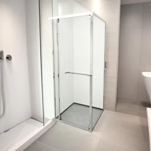Good Price Hotel Home Bathroom Tempered Glass Sliding Door Chrome Polished Stainless Steel Modern Design Shower Room