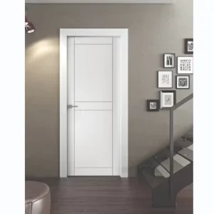 Grade Single Design Glass Wood PVC Interior Door for Hotel