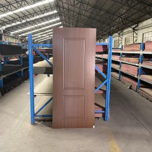 HDF Melamine Door Skin Panel 2150mm-2400mm*920mm*4mm Thermal Insulation Modern Wood Grain Pattern